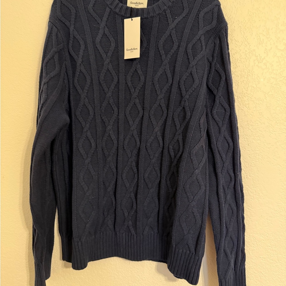 Goodfellow &‎ Co Dark Blue Knit Sweater